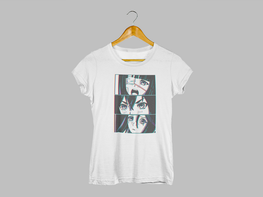 Polera Mujer manga corta, blanca, "Animé Girl"