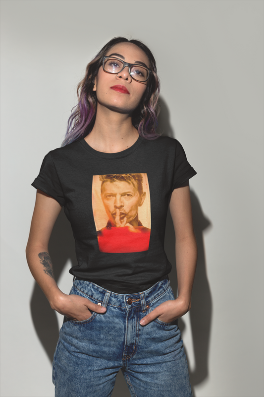 Polera Negra Manga Corta - Unisex - David Bowie -