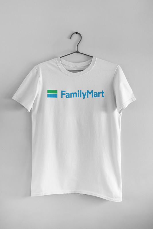 Polera Blanca unisex manga corta "Family Mart"
