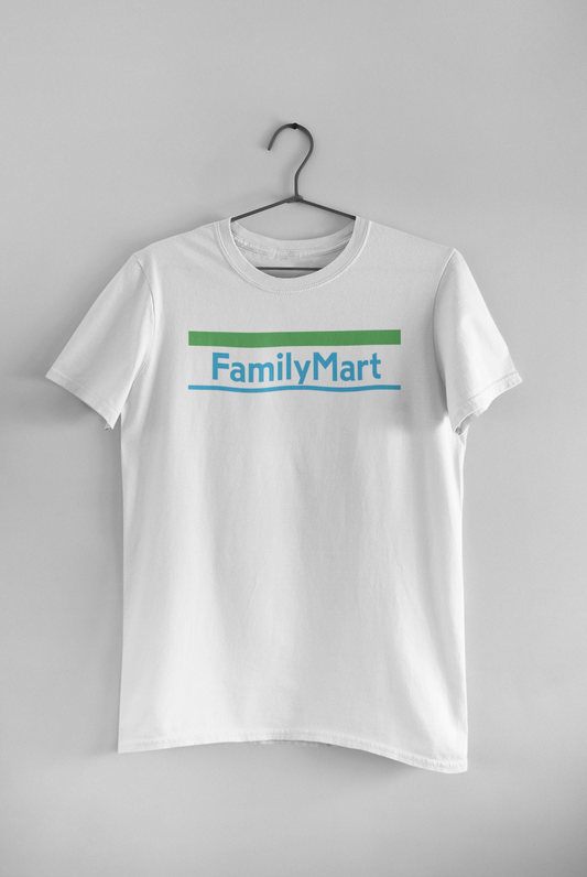 Polera Blanca unisex manga corta "Family Mart Classic"