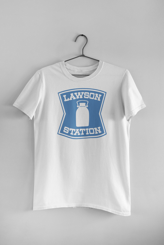 Polera Blanca unisex manga corta "Lawson Station"