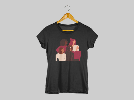 Polera Mujer manga corta, negra, "Orgullo Mujer"