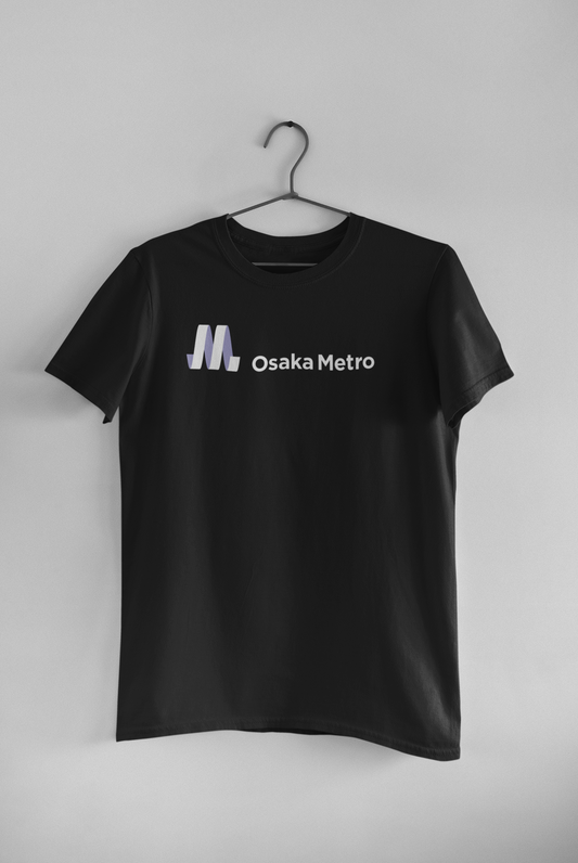 Polera Negra unisex manga corta "Osaka Metro"