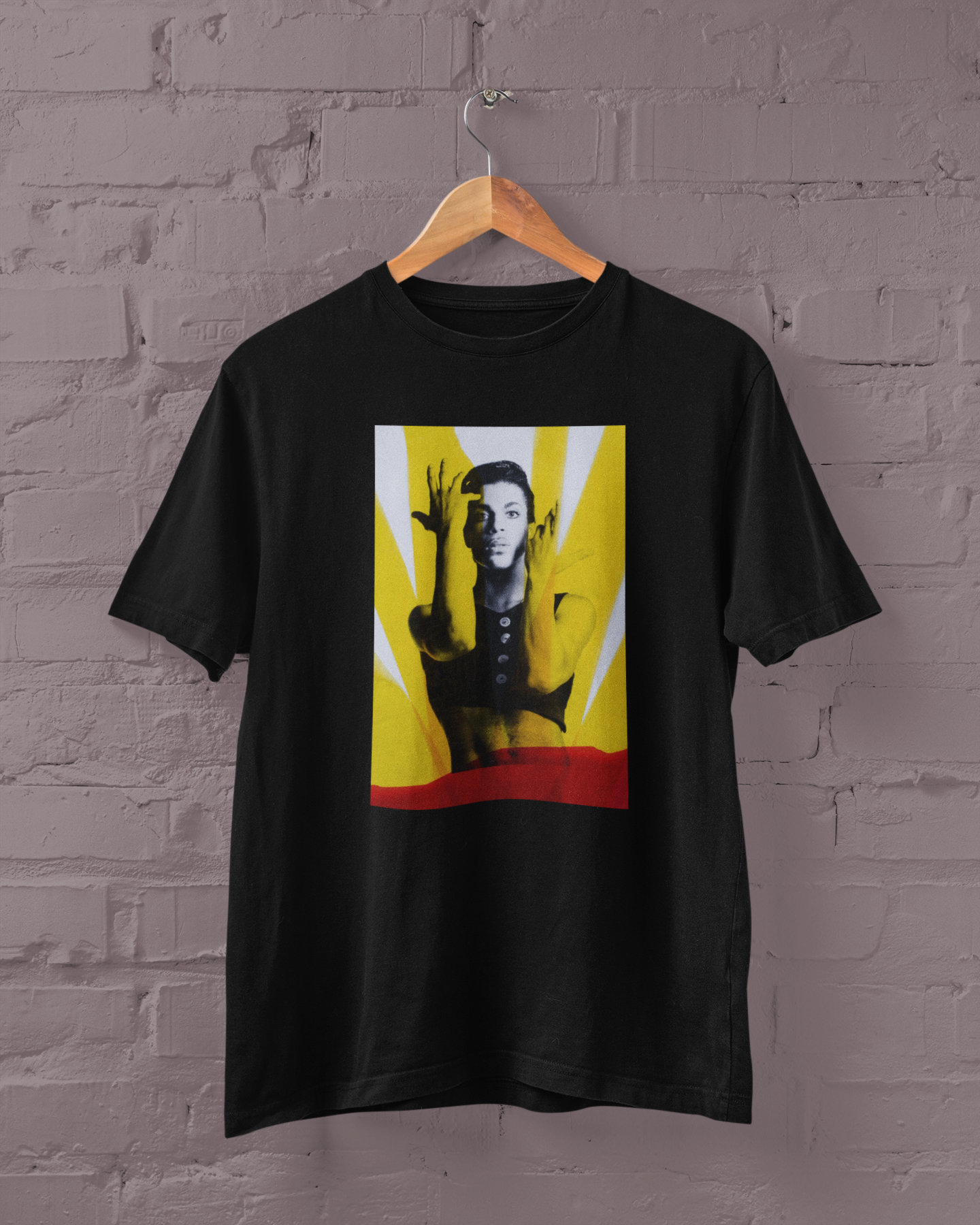 Polera Negra Manga Corta - Unisex - Prince -