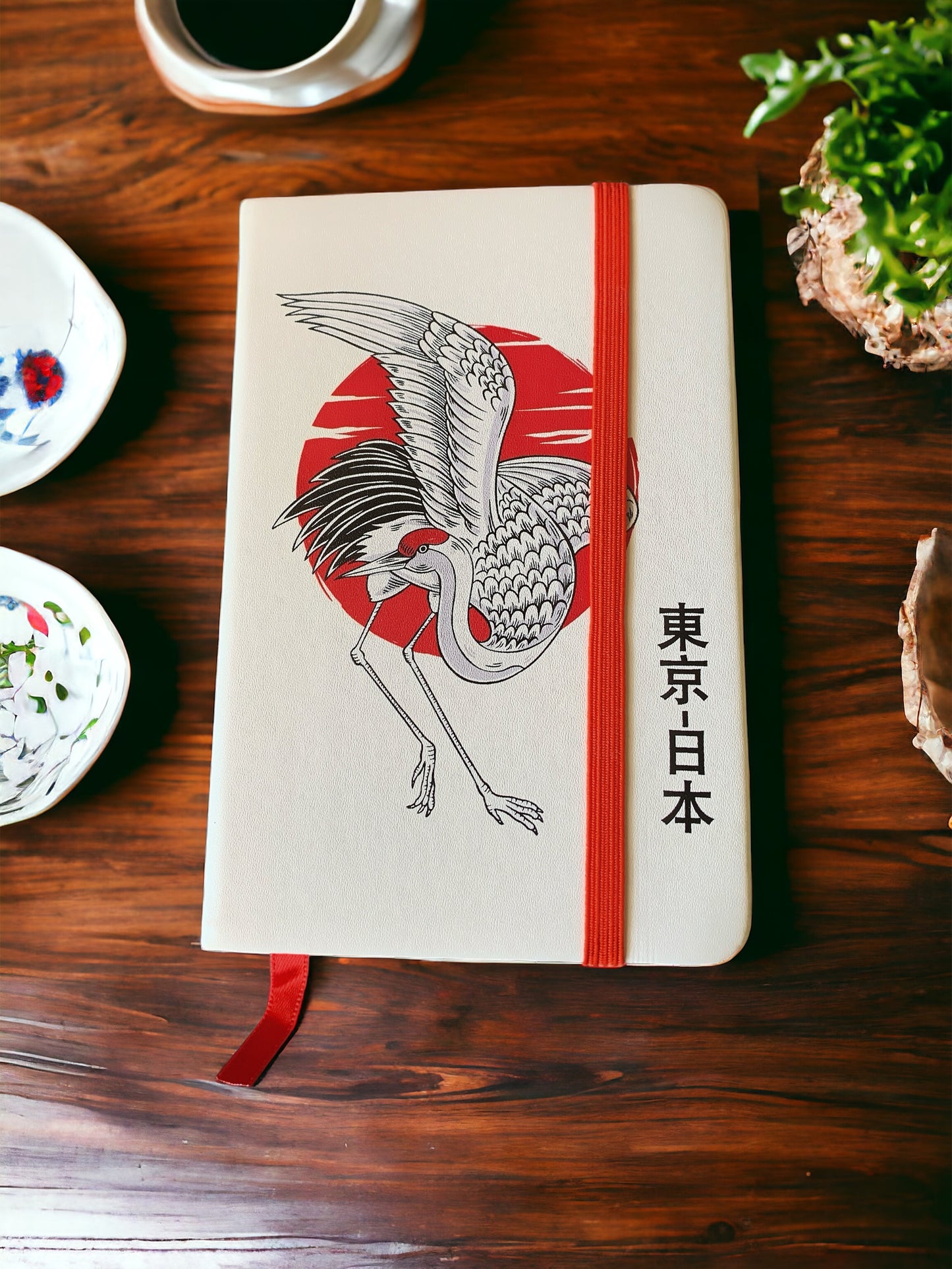 Libreta "Grulla Japón" diseño original pequeña.