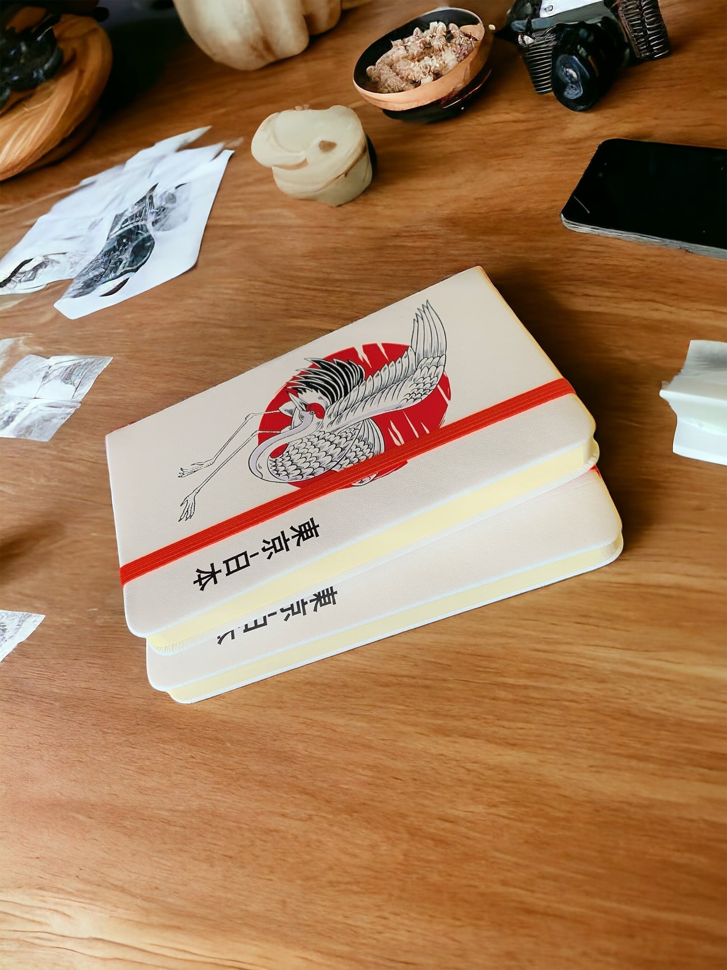 Libreta "Grulla Japón" diseño original pequeña.