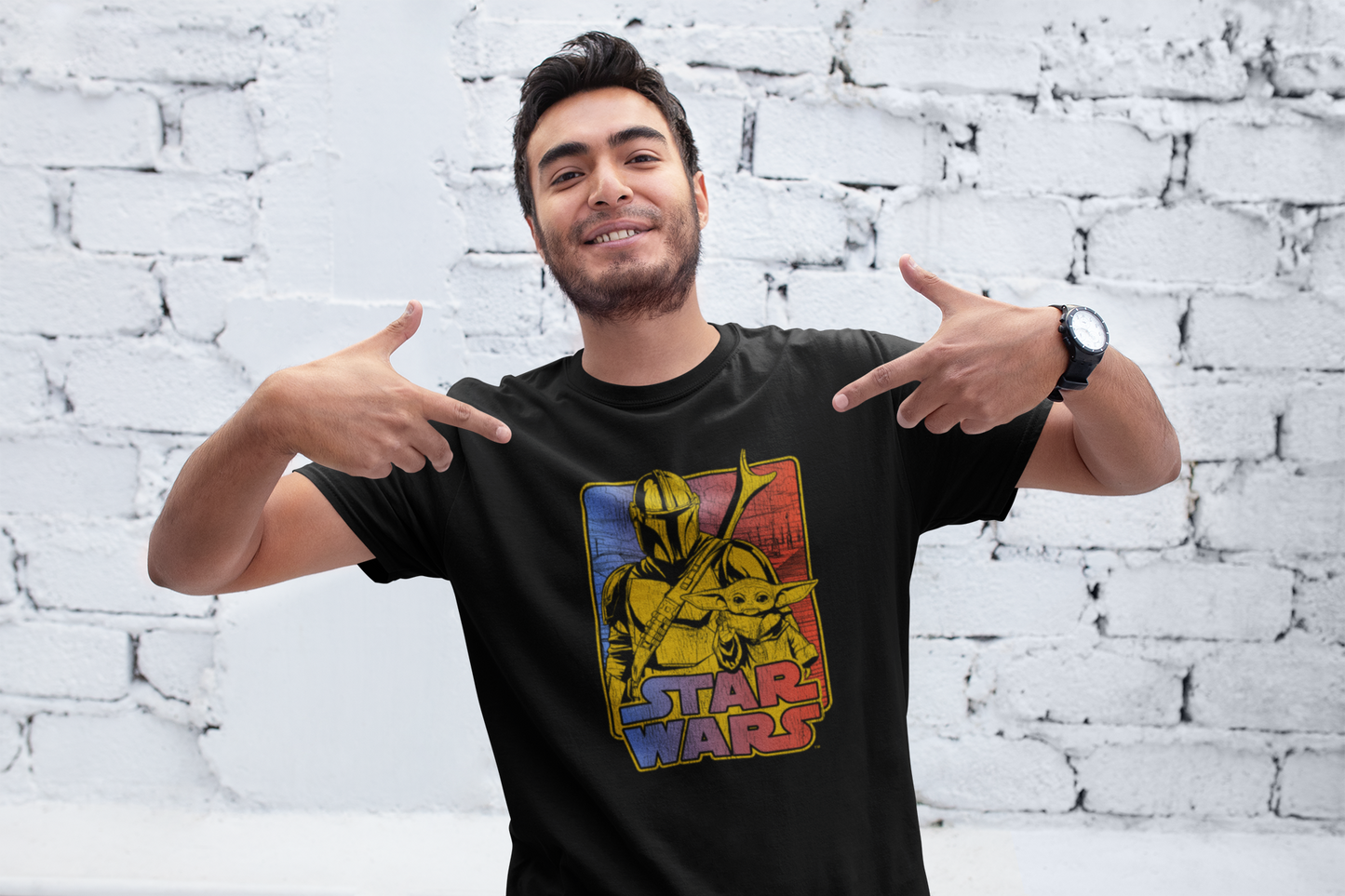 Polera Hombre manga corta "Caza Recompensas vintage"