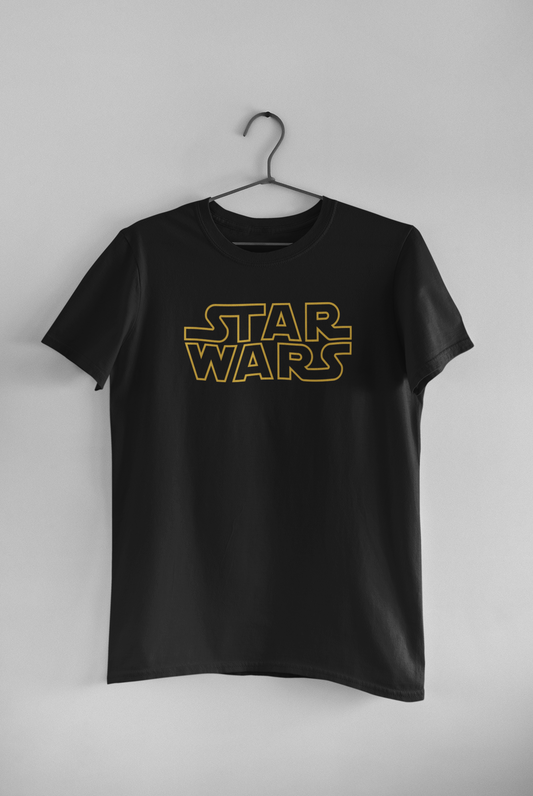 Polera Unisex negra manga corta "Star Wars Opening"