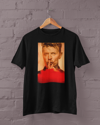 Polera Negra Manga Corta - Unisex - David Bowie -