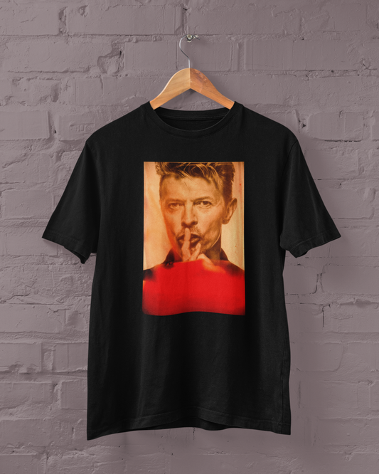 Polera Negra Manga Corta - Unisex - David Bowie -