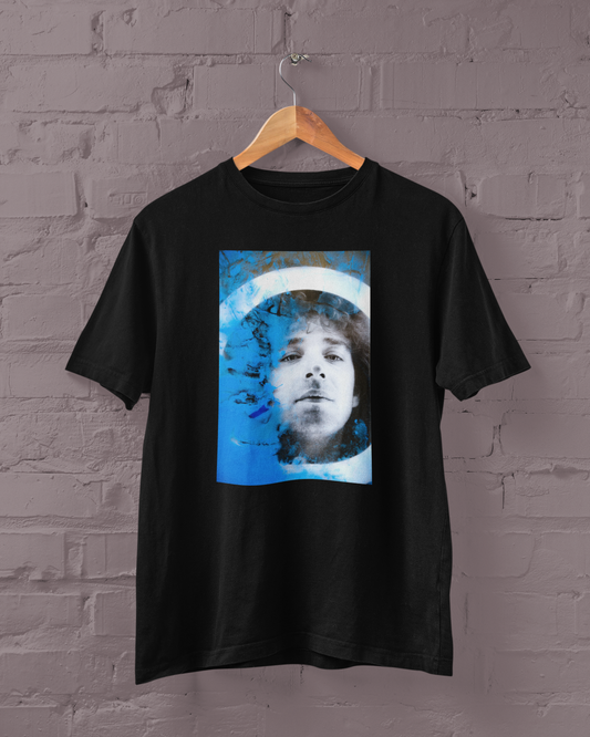Polera Negra Manga Corta - Unisex -Cerati Azul -