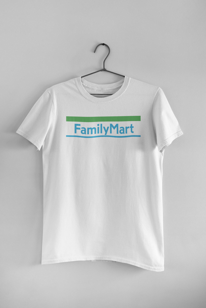 Polera Blanca unisex manga corta "Family Mart Classic"