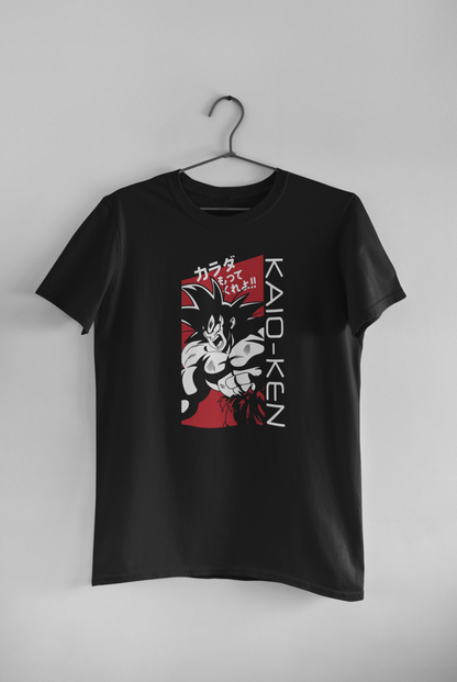 Polera Hombre manga corta negra  "Kaio-Ken"