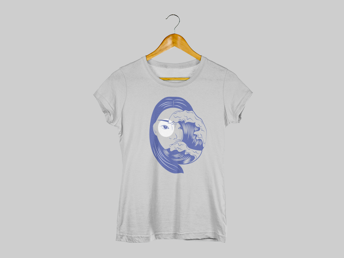 Polera Mujer manga corta "Mujer Ola"