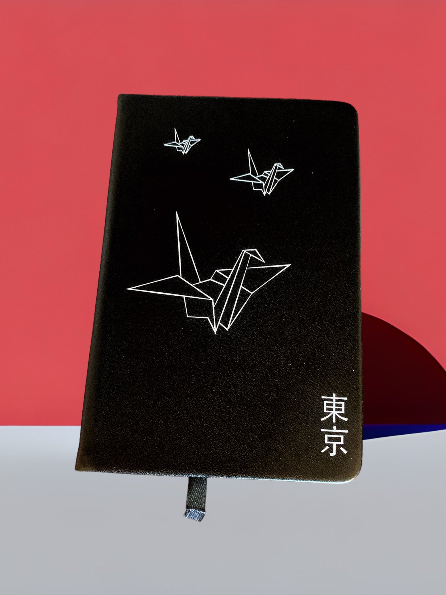 Libreta "Origami" roja y negra  pequeña.