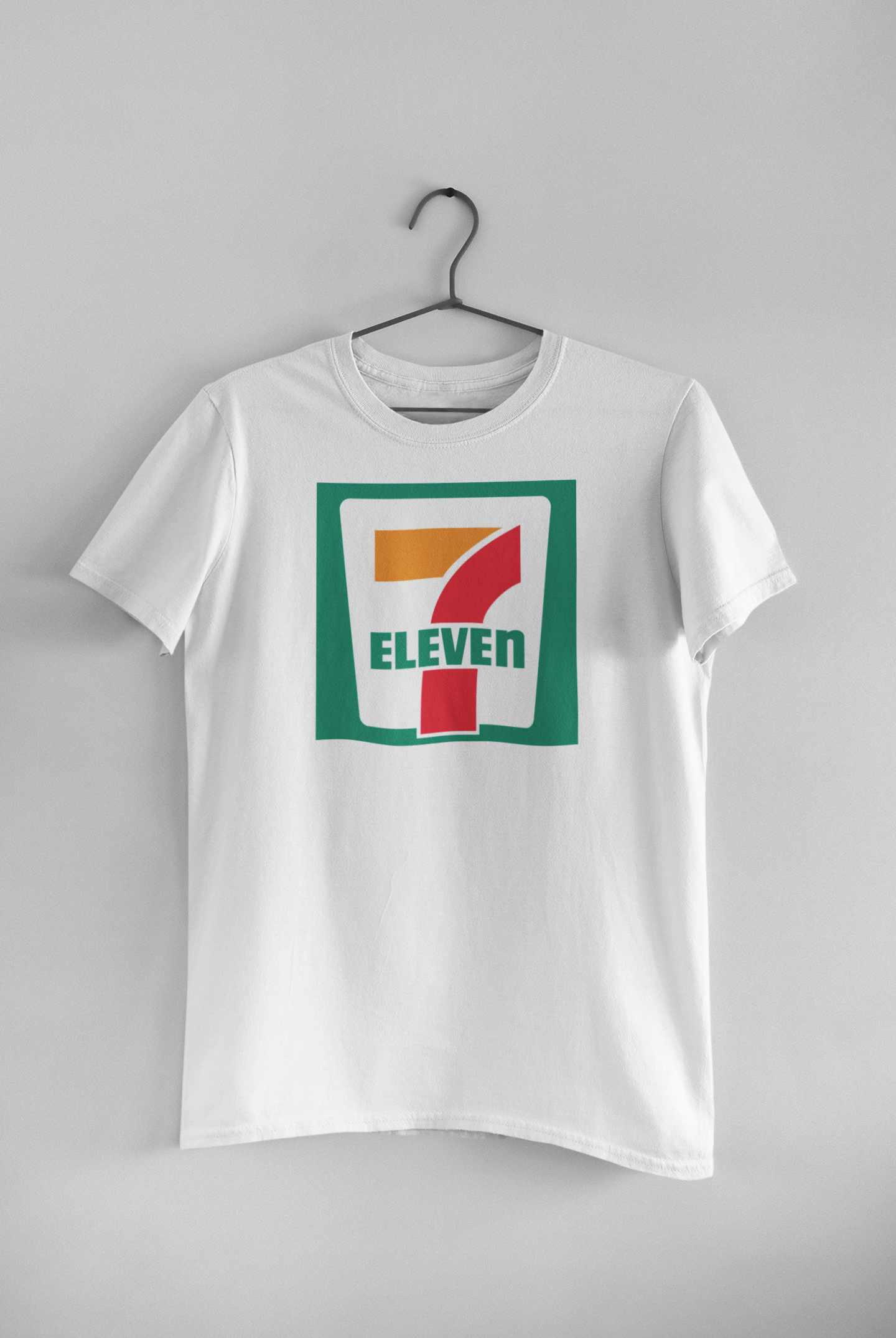 Polera Blanca unisex manga corta "7 Eleven"