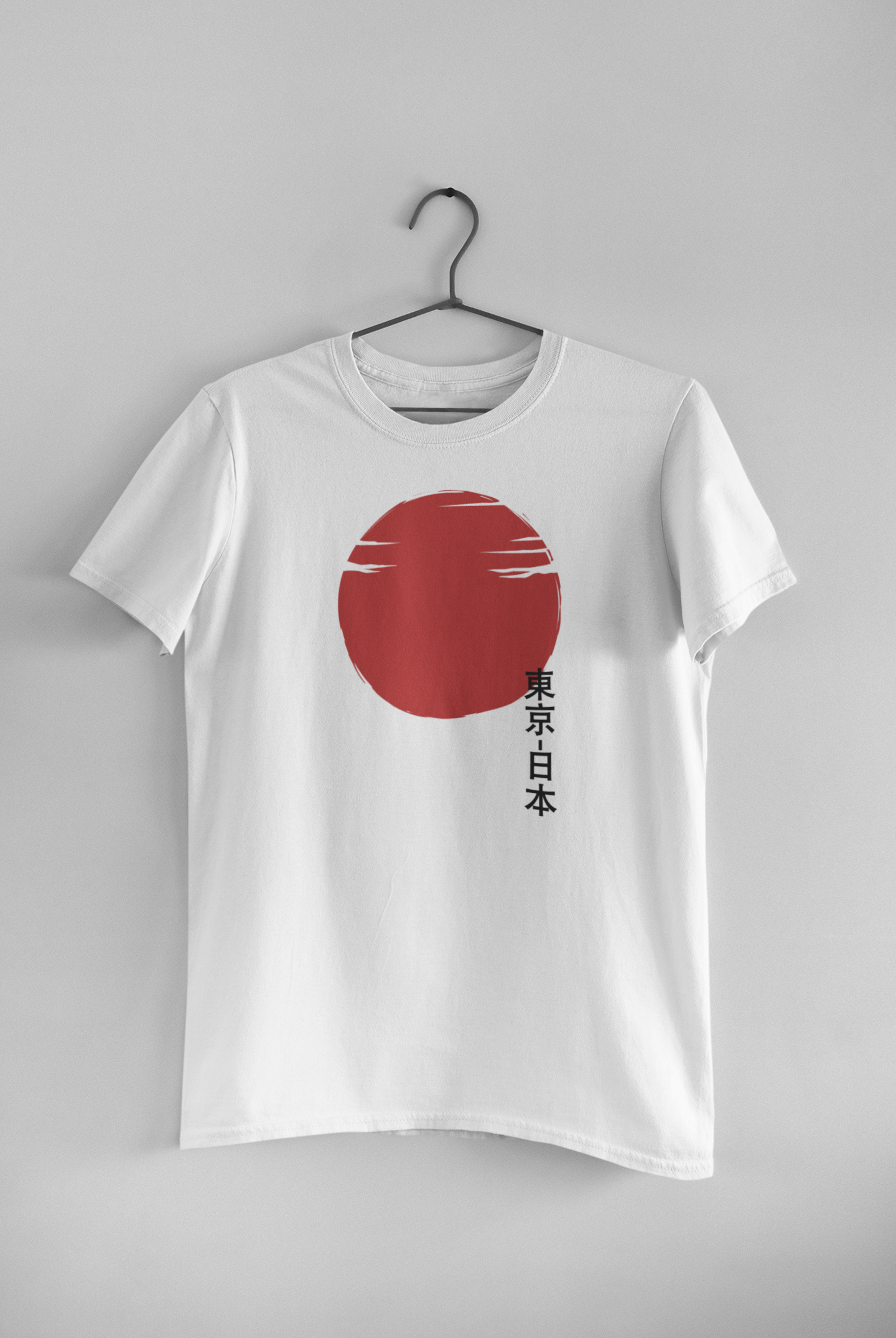 Polera hombre blanca manga corta "Sol Naciente"