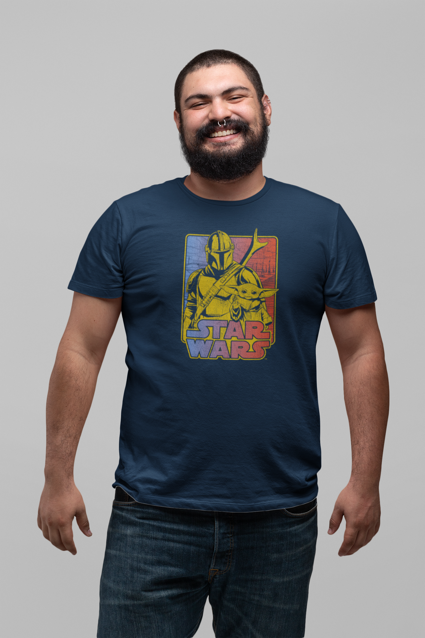 Polera Hombre manga corta "Caza Recompensas vintage"